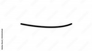 Animated of hand drawn underline appears and disappears motion, alpha channel. Drawn underline, pencil drawn, hand draw. Stop-motion 4k video. appears and disappears motion graphics video.