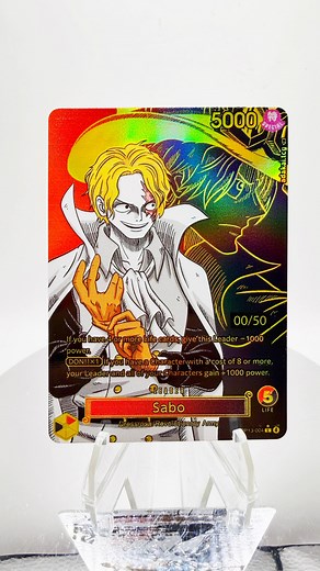 NOW AVAILABLE! OP13 Sabo ColorFoil is officially here! As per usual it will be available in both colorfoil and DIVINE GOLD (only 10 serialized copies!). Grab yours now on the site!! #adakaitcg #adakai #optcg #onepiecetcg #onepiececardgame #Sabo | adakai.tcg