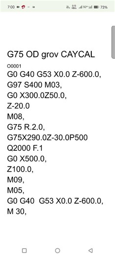 CNC G75 Cycle OD Grooving Program | Step by Step Explanation | CNC Turning
