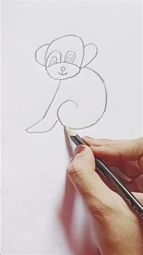#easy simple monkey drawing