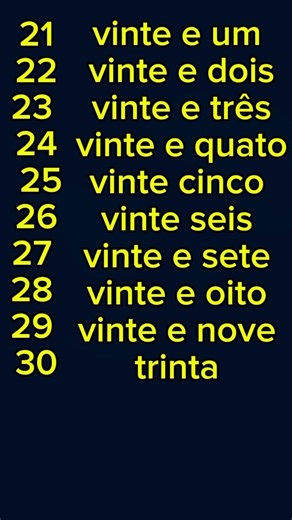 Numbers in Brazilian Portuguese in a simple and quick way.