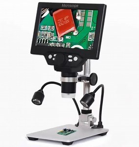 [Hot Item] A1200 Digital HD Microscope 1200X 7inch Large Screen with LED Light Industrial Microscope