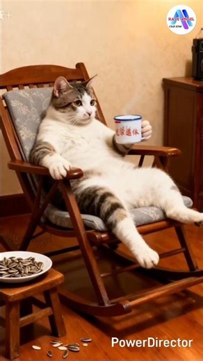 “This Cat Just Retired. Watch His Daily Routine 😹 #CatRetirement #AIAnimation”