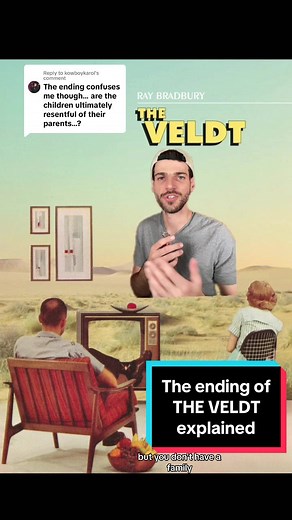 Replying to @kowboykarol #greenscreen was is resentment? In Ray Bradbury’s “The Illustrated Man” we have a shirt story called The Veldt about a family that has a futuristic room that can project anything they want to see onto the walls, but soon the children become obsessed with the veldt and the lions that live there #raybradbury #booktok #bookish #bookworm #bookanalysis #endingexplained