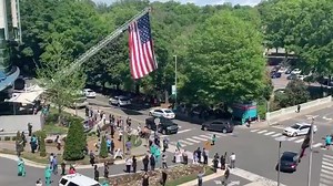 First responders hold parade thanking healthcare workers