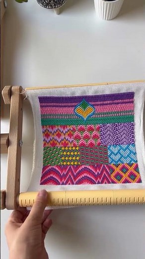 Bargello embroidery sampler