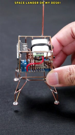 space lander inspired desk gadget with display #shortsvideo #technology #tech #esp8266