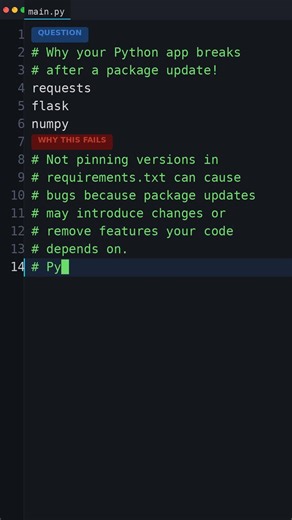 You Wrote This Bug Too: Why your Python app breaks after a package update!