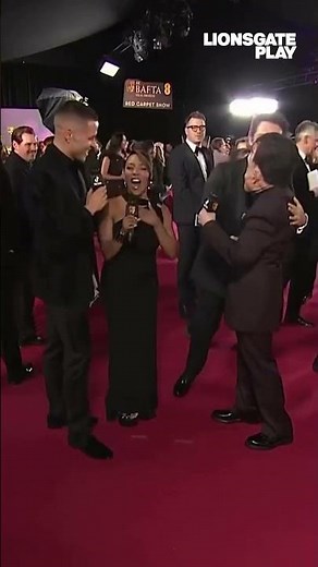 Sebastian Stan & Adam Pearson melting hearts | BAFTA Film Award 2025 | ‪@lionsgateplayin‬ #shorts