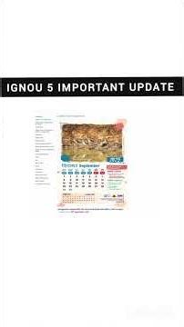 IGNOU Important 5 Important Update #ignounews #ignouupdate #ignou2025 #ignouuniversity #ignoustudy