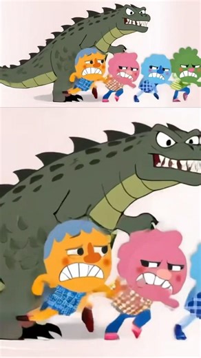 Noodle & Pals | Chased By Godzilla