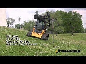 Danuser T3 Driver Driving Pipe with the Offset Quick Attach Plate & Tilt Bracket