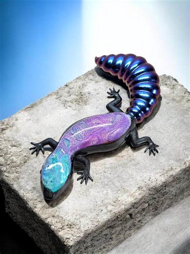 Multi Color Lizard Made of Resin - Etsy