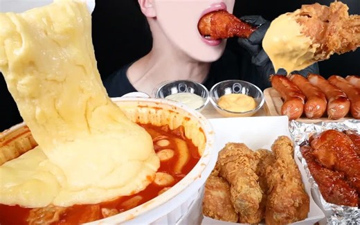 【Jimmy】8.3吃播大量芝士香辣炒年糕、烤香肠