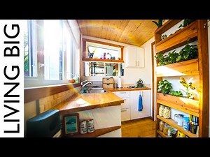 Firefighter's Earthship Inspired Off-Grid Urban Tiny House