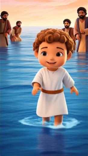 Baby Jesus showing off for his disciples ❤️🙏😇 #jesus #motivation #bibleanimation #baby #babyshorts