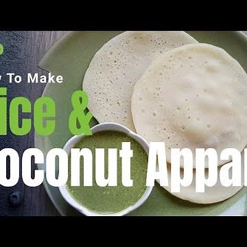How To Make Rice & Coconut Appam | Easy Rice & Coconut Appam Recipe Video