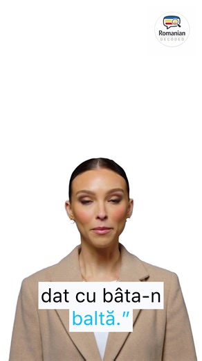 Understanding the Romanian Expression: 'A da cu bâta-n baltă'