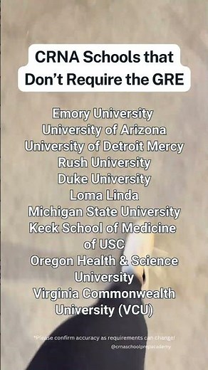 CRNA Schools That Don’t Require the GRE (2026 Admissions) #nurseanesthesiology #crnaschool