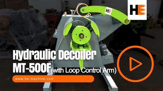 Hydraulic Decoiler in Operation Tension Control and Safety Interlock Performance | HE-MACHINE