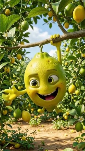 Funny Talking Lemon on Tree 🍋🌳 | Cute Fruit Animation #shorts