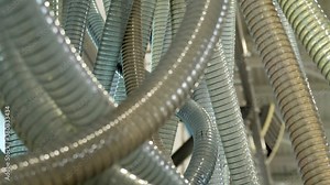 Mixing raw materials for the manufacture of plastic.