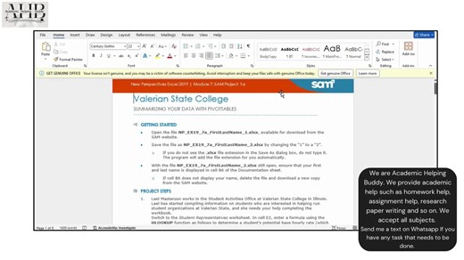 New Perspective Excel 2018 Tutorial: SAM Project 1a