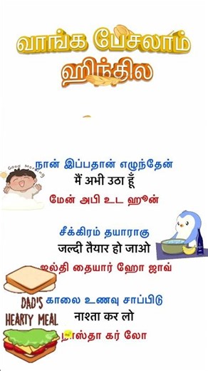 Basic Hindi learning through Tamil with Elwin