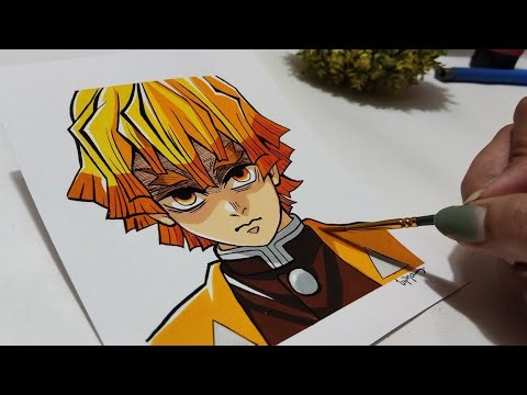 How to paint anime characters | Zenitsu from Demon Slayer | Easy painting step by step tutorial