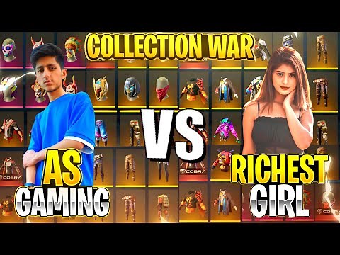 As Gaming Vs Richest Girl Collection War 😍 Free Fire Best Collection War - Garena Free Fire
