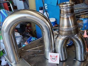 How to Make a Y Pipe / Merge High Flow 2 into 1 Collector using 304 Stainless Exhaust Y-Pipe