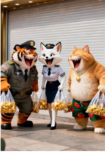 Fat Orange’s entrepreneurial success!#cat #aicat #fatcat #orangecat #aicatfunny