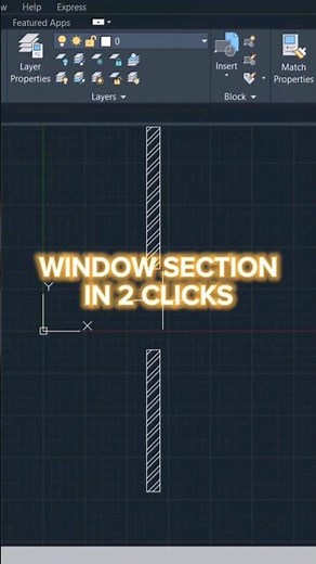 Window section | AUTOCAD TUTORIAL 💡spaces in autocad.( yq arch ) Plug in link in the bio