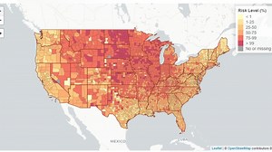 Interactive map shows risk level of COVID-19 across the US