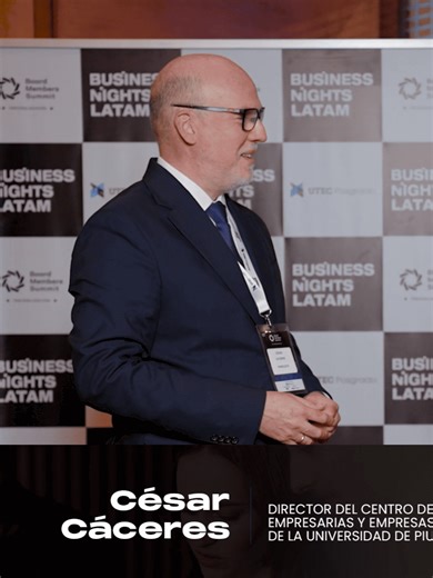 🔥 ¡Bienvenidos a la Tercera Edición del Board Members Summit - Gobernanza y Legado! En este summit diseñado exclusivamente para Miembros de directorios, CEO y Altos Ejecutivos, César Cáceres, Director del Centro de Familias Empresarias y Empresas Familiares de la Universidad de Piura. Nos comparte su experiencia: 💬 Transformar la cultura familiar en cultura empresarial es el verdadero rol del directorio. César nos recordó la importancia del networking, del aprendizaje constante y de cómo armon