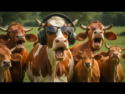 Con Bò Nhảy Nhạc Vui Nhộn – Cười Té Khói Trên Đồng Cỏ! 🐮🤣