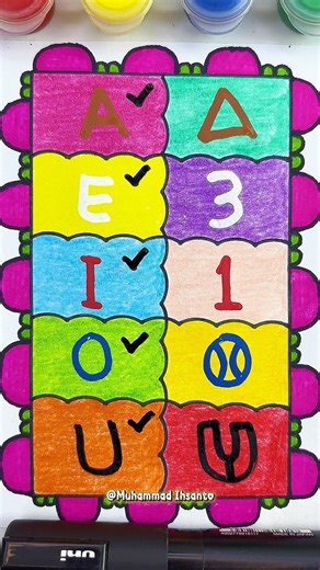 Learn AEIOU the Fun Way! ✨🌈#kidslearning #vowels #learnabc #shorts