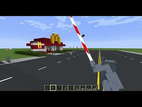 how to build a railroad crossing in minecraft 1.12.2