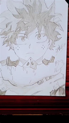 Drawing of Izuku midoriya for my hero Academy #sketch #short