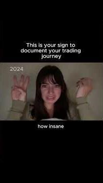 Your sign to document your trading journey 🥹