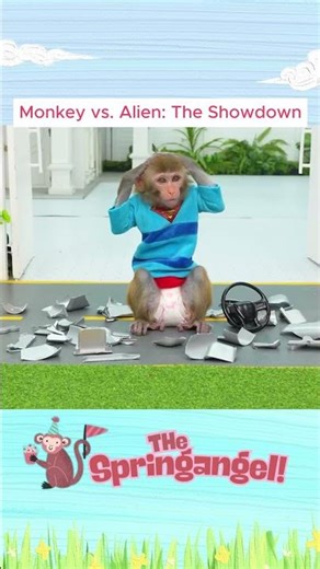 Alien Dares to Mess with Monkey! 👽🐒😡 #monkey