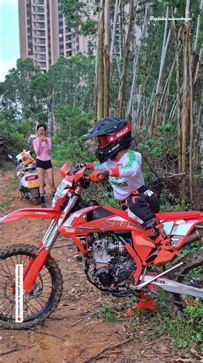 Tiny potato went to play in the mud! Epic dirt bike progression 😜 #dirtbike #girlrider #enduro