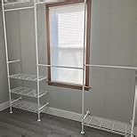 Timate F3 Garment Rack Heavy Duty Clothes Rack for Hanging Clothes, Expandable Industrial Pipe Wall Mounted Clothing Racks, Adjustable Storage Wardrobe Closet Kit Walk in Closet Systems, Black