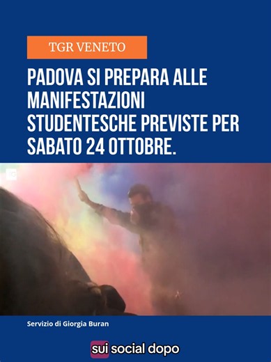 Studenti in piazza a Padova: il questore Odorisio sulla mobilitazione del 24 ottobre