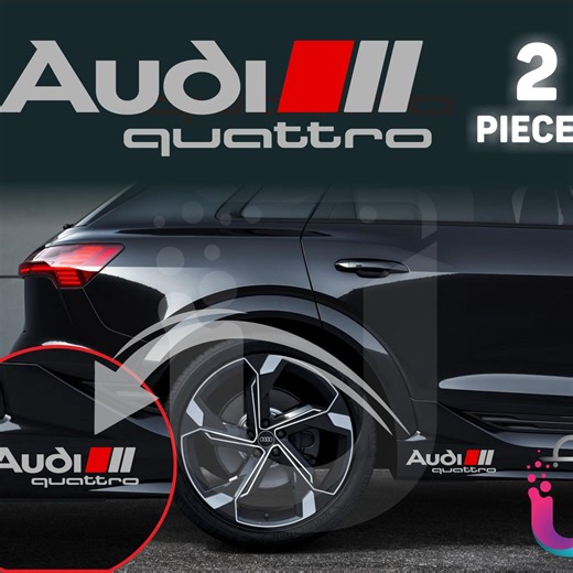 Pack of 2| 9 Inch Audi Quattro Stripe Decals, 23cm Vinyl Emblem Stickers for Car Doors, Side Skirts & Hood - Etsy