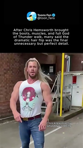 Chris Hemsworth Brought the Full Thor Energy, Then Added a Hair Flip #ChrisHemsworth