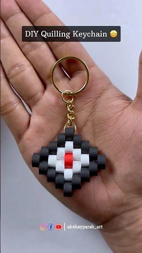 DIY Quilling Keychain 🤩 | Easy #Quilling #Keychain #Tutorial #heart #diy #craft #art