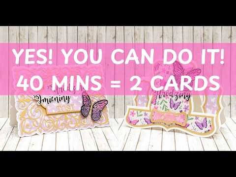 Quick Cardmaking with Craft Magazine Box Kit by Chloe | 2 Die Cut Cards Tutorial