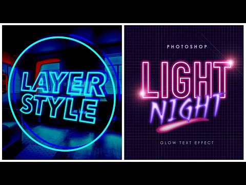 Glow Text Effect in Adobe Photoshop | Layer Style, Blending Options