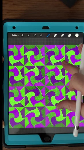 Easy seamless pattern, procreate tutorial that any beginner can use using the built-in tools#procreatetutorials